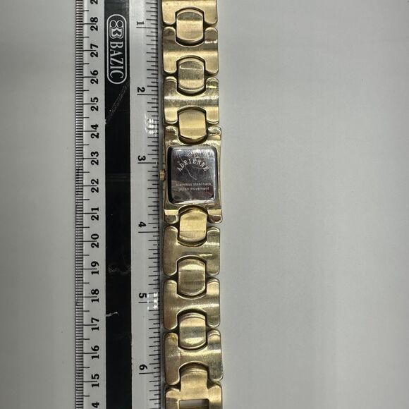 Adrienne Gold Turquoise Crystal Bling Watch